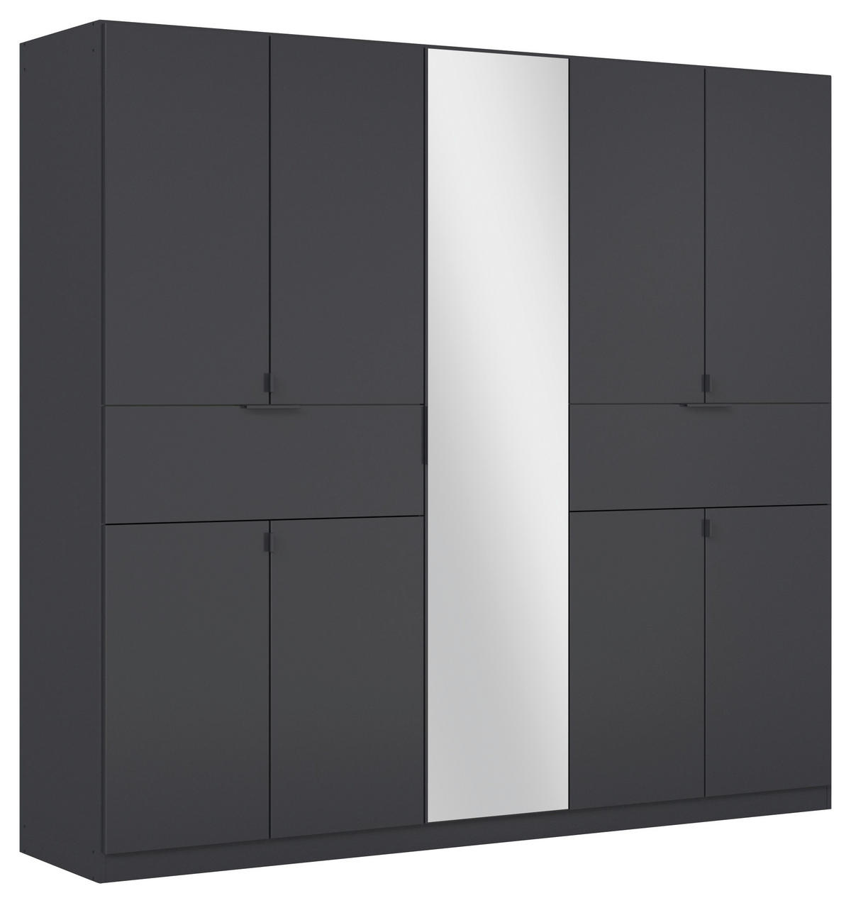 ARMOIRE À PORTES BATTANTES in Grau, Silberfarben  - Silberfarben/Grau, Modern, Holzwerkstoff/Metall (226/210/54cm) - Rauch Möbel