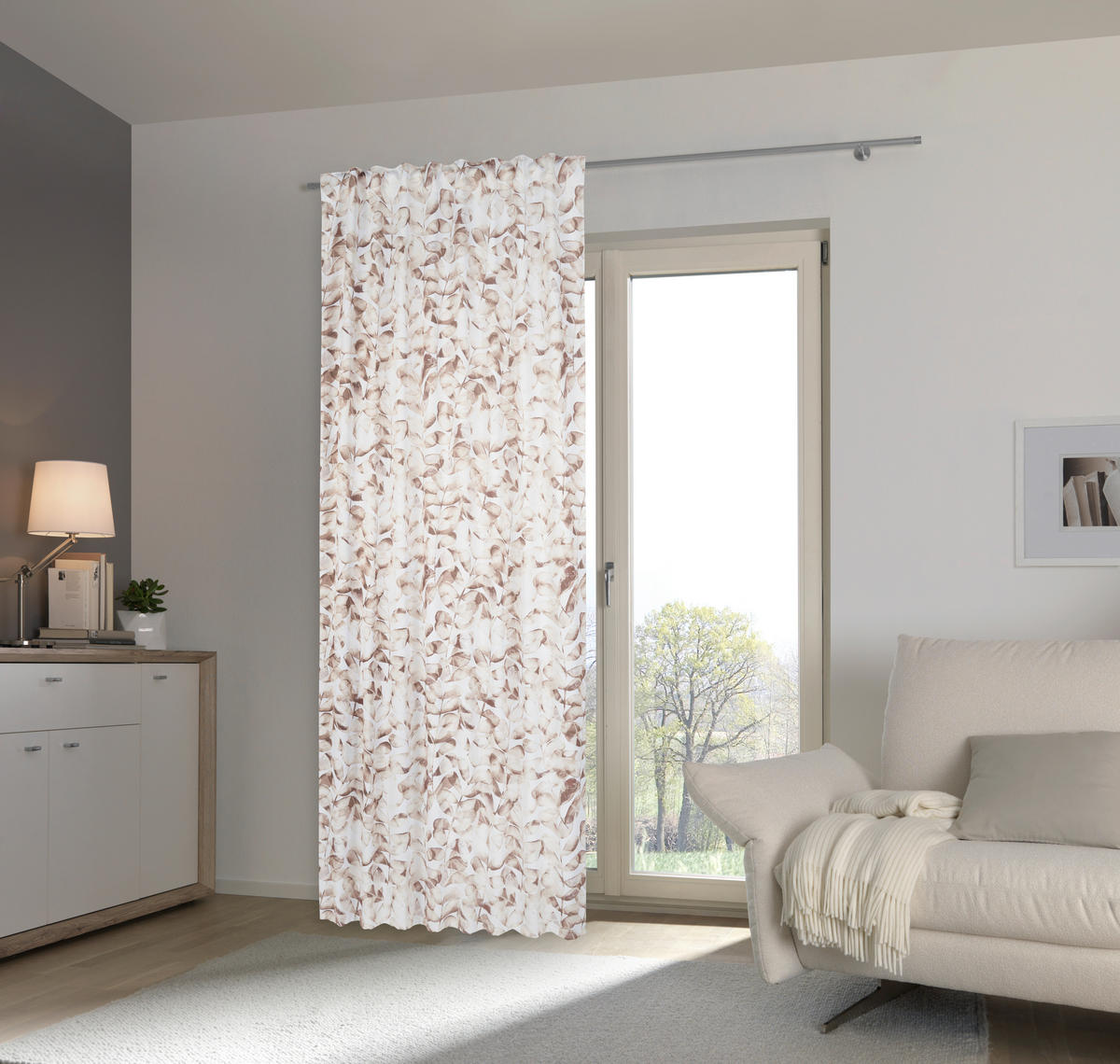 GOTOVA ZAVJESA smeđa, bež 135/245 cm   - bež/smeđa, Konvencionalno, tekstil (135/245cm) - Esposa