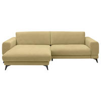 ECKSOFA Limette Chenille  - Limette/Schwarz, KONVENTIONELL, Textil/Metall (194/292cm) - SetOne by Musterring