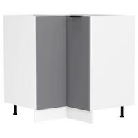 ECKUNTERSCHRANK 76/93/76 cm  - Weiss/Anthrazit, Trend, Holzwerkstoff/Kunststoff (76/93/76cm) - MID.YOU