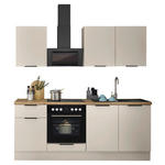 KÜCHENBLOCK   in Kaschmir  - Kaschmir/Schwarz, Basics, Holzwerkstoff/Metall (210/211/60cm) - Xora