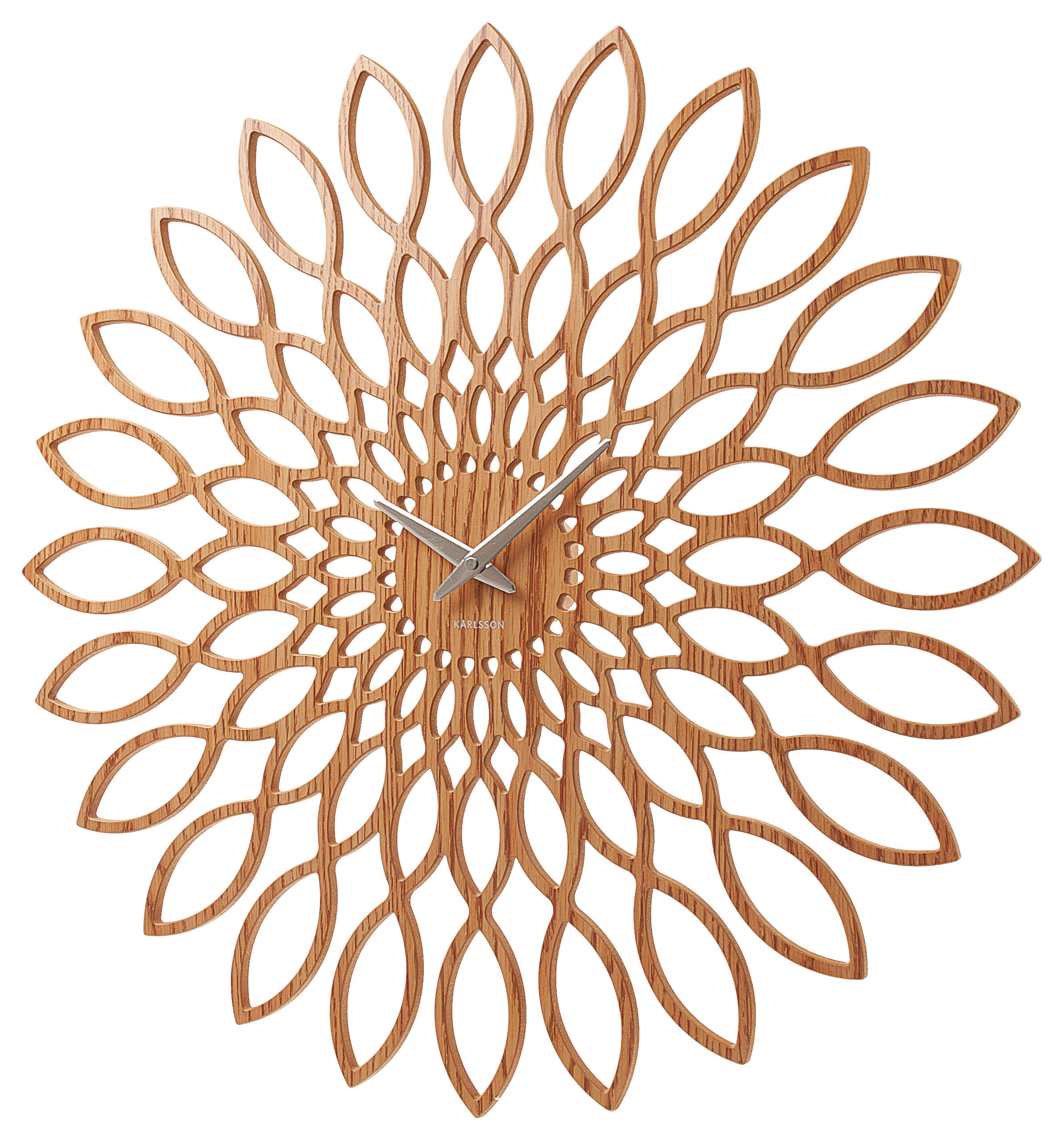 Karlsson Wanduhr Sunflower Braun 60x60x4 cm