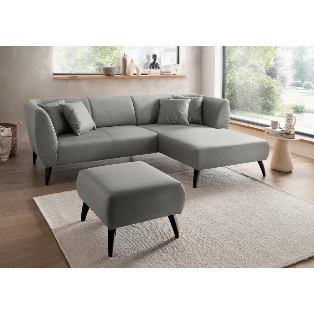 Thumbnail - Livetastic Hocker, Grau, Textil, Buche, quadratisch, 66x44x66 cm, Made in EU, Wohnzimmer, Hocker, Sitzhocker