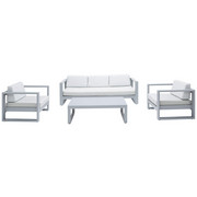 LOUNGEGARNITUR 12-teilig - Hellgrau, Design, Glas/Textil - Amatio