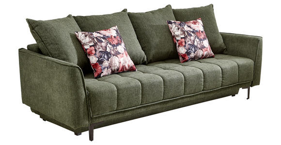 SCHLAFSOFA Flachgewebe Grün  - Schwarz/Grün, Design, Textil (235/70/108cm) - Xora