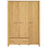KLEIDERSCHRANK 3 -türig Eiche furniert Eichefarben - Eichefarben/Silberfarben, Design, Holz (140,3/200,5/58,3cm) - PAIDI