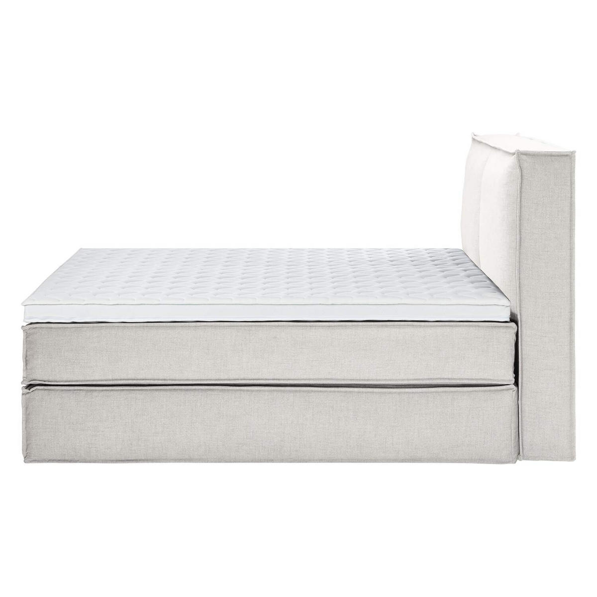 BOXSPRINGBETT 180/200 cm  in Creme  - Creme/Schwarz, Design, Textil (180/200cm) - home24
