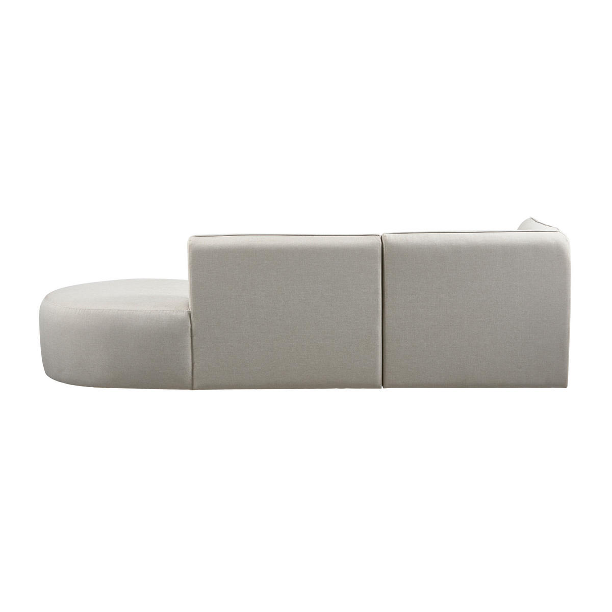 LOUNGEGARNITUR 168/258 cm Aluminium  - Sandfarben, MODERN, Textil/Metall (168/258cm) - Livetastic