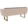 SITZBANK 224/91/69 cm Flachgewebe Anthrazit, Greige massiv Holz  - Greige/Eichefarben, Design, Holz/Textil (224/91/69cm) - Valnatura