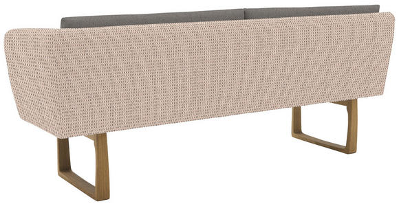 SITZBANK 224/91/69 cm Flachgewebe Anthrazit, Greige massiv Holz  - Greige/Eichefarben, Design, Holz/Textil (224/91/69cm) - Valnatura
