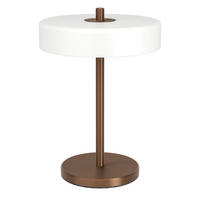 TISCHLEUCHTE Salve 23,0/33,0 cm  - Weiß/Bronzefarben, KONVENTIONELL, Glas/Kunststoff (23,0/33,0cm) - Eglo