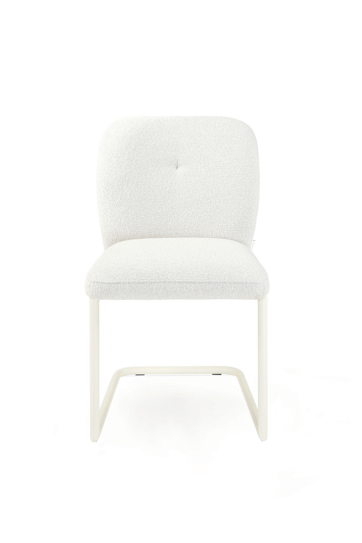 SCHWINGSTUHL  in Stahl Webstoff, Bouclé  - Perlmutt/Weiß, Basics, Textil/Metall (48/86,5/62,5cm) - Tom Tailor