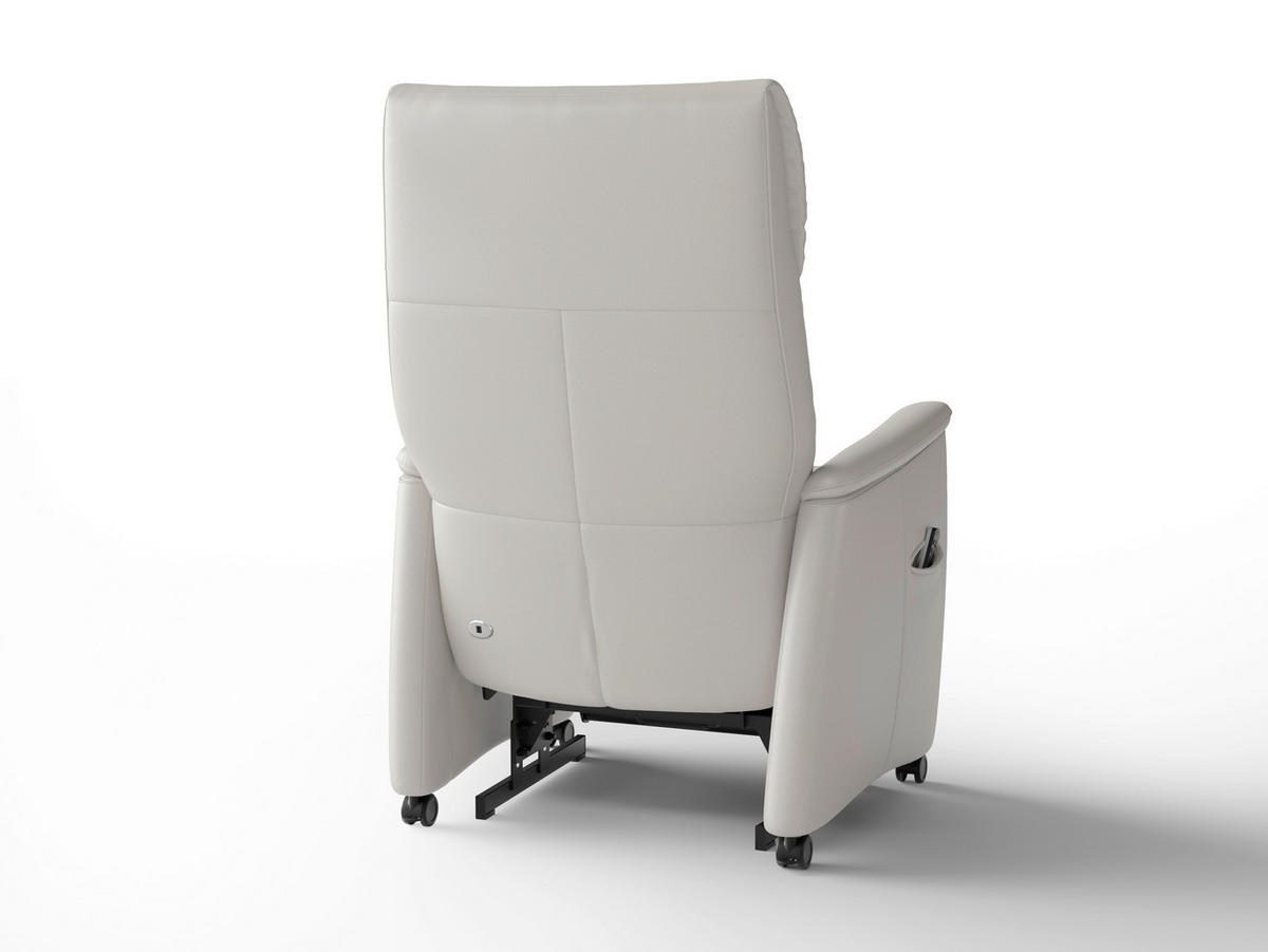 RELAXSESSEL TV CREMONA COMFORT E M2 Echtleder Kopfteilverstellung, Fußteilverstellung, Rücken echt    - Schwarz/Weiß, Basics, Leder/Kunststoff (76/112/84cm) - Sit & More