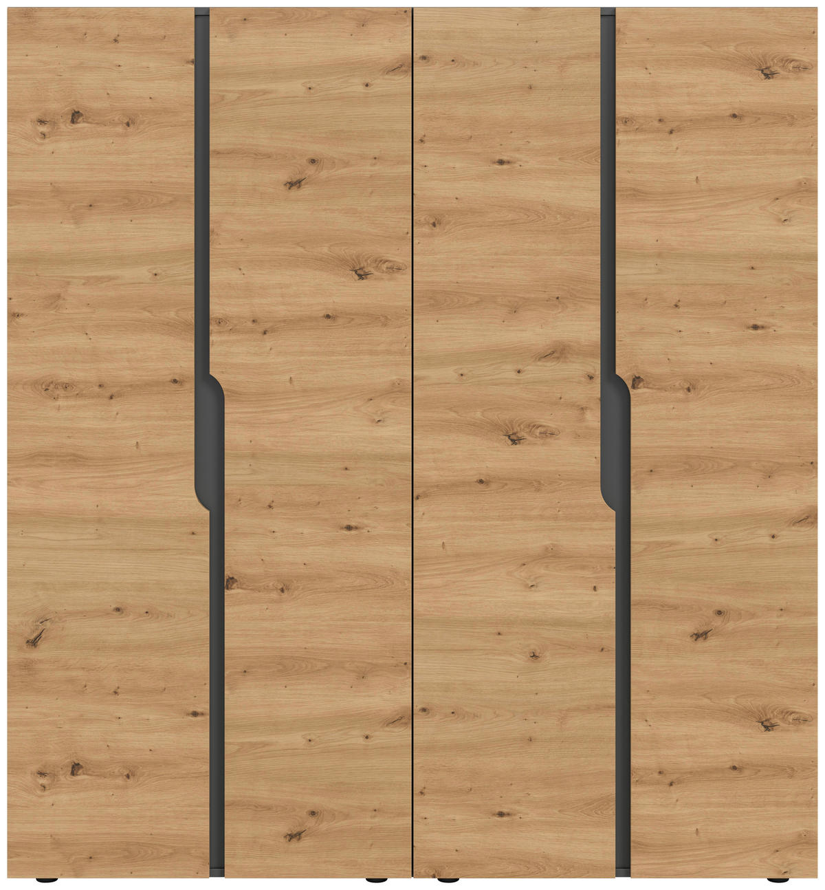 DREHTÜRENSCHRANK 160/180/51 cm,  in Anthrazit, Eiche Artisan, 4-türig  - Anthrazit/Eiche Artisan, MODERN, Holzwerkstoff (160/180/51cm) - MID.YOU