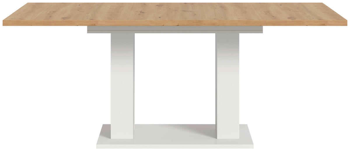AUSZIEHTISCH Eiche Artisan rechteckig  ausziehbar  - Weiß/Eiche Artisan, KONVENTIONELL, Holzwerkstoff (150-190/90/76cm) - MID.YOU