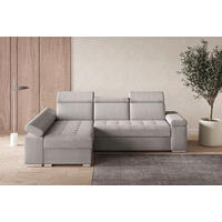 ECKSOFA TORONTO in Webstoff Hellgrau  - Silberfarben/Hellgrau, Design, Textil (168/260cm) - MID.YOU