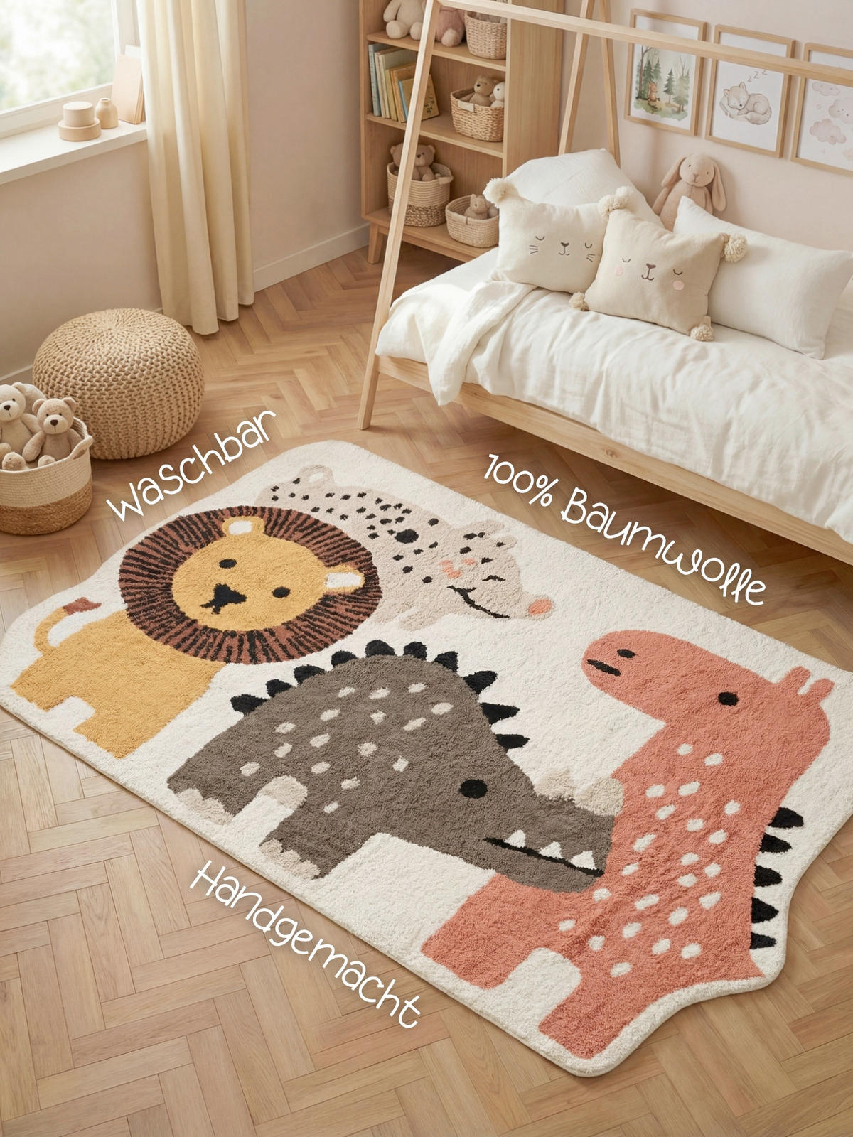 KINDERTEPPICH Snuggle Zoey 200/140 cm  in Creme, Multicolor  - Multicolor/Creme, Basics, Kunststoff/Textil (200/140cm) - Hanse Home