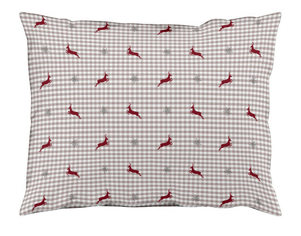 BETTWÄSCHE Makosatin 140/200 cm  - Beige/Rot, Design, Textil (140/200cm) - Fleuresse