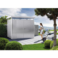 GERÄTEHAUS 275/222/195 cm  - Silberfarben, Design, Metall (275/222/195cm) - Biohort