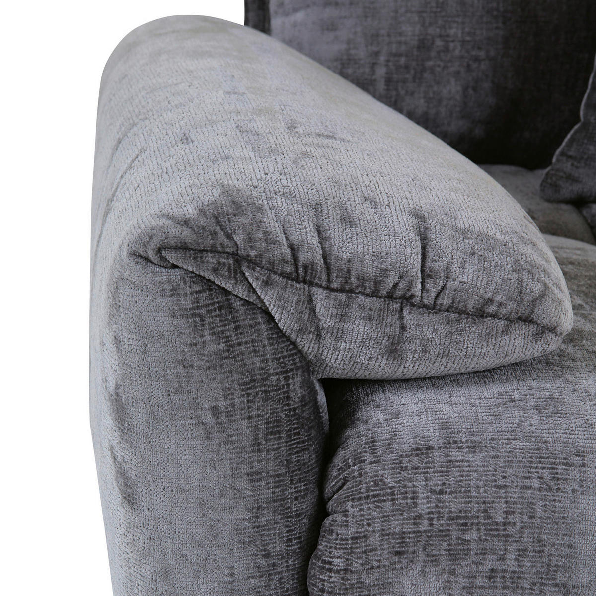 BIG SOFFA i chenille antracit  - svart/antracit, Design, textil/plast (265/67/130cm) - home24