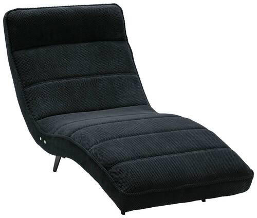 RELAXLIEGE in Webstoff Schwarz  - Schwarz, Design, Textil/Metall (78/83/168cm) - Welnova