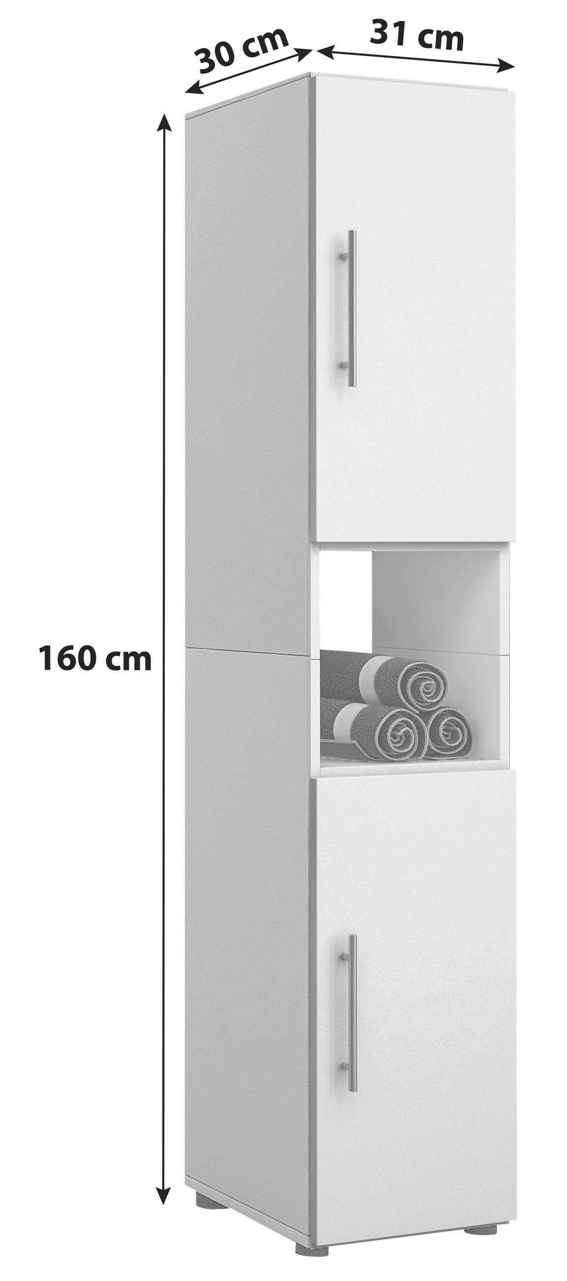 Badezimmer-Hochschrank in Weiß & Schwarz kaufen | Hochschränke