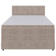 BOXSPRINGBETT 140/200 cm  in Beige  - Beige/Schwarz, KONVENTIONELL, Kunststoff/Textil (140/200cm) - Carryhome