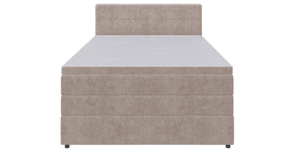 BOXSPRINGBETT 140/200 cm  in Beige  - Beige/Schwarz, KONVENTIONELL, Kunststoff/Textil (140/200cm) - Carryhome