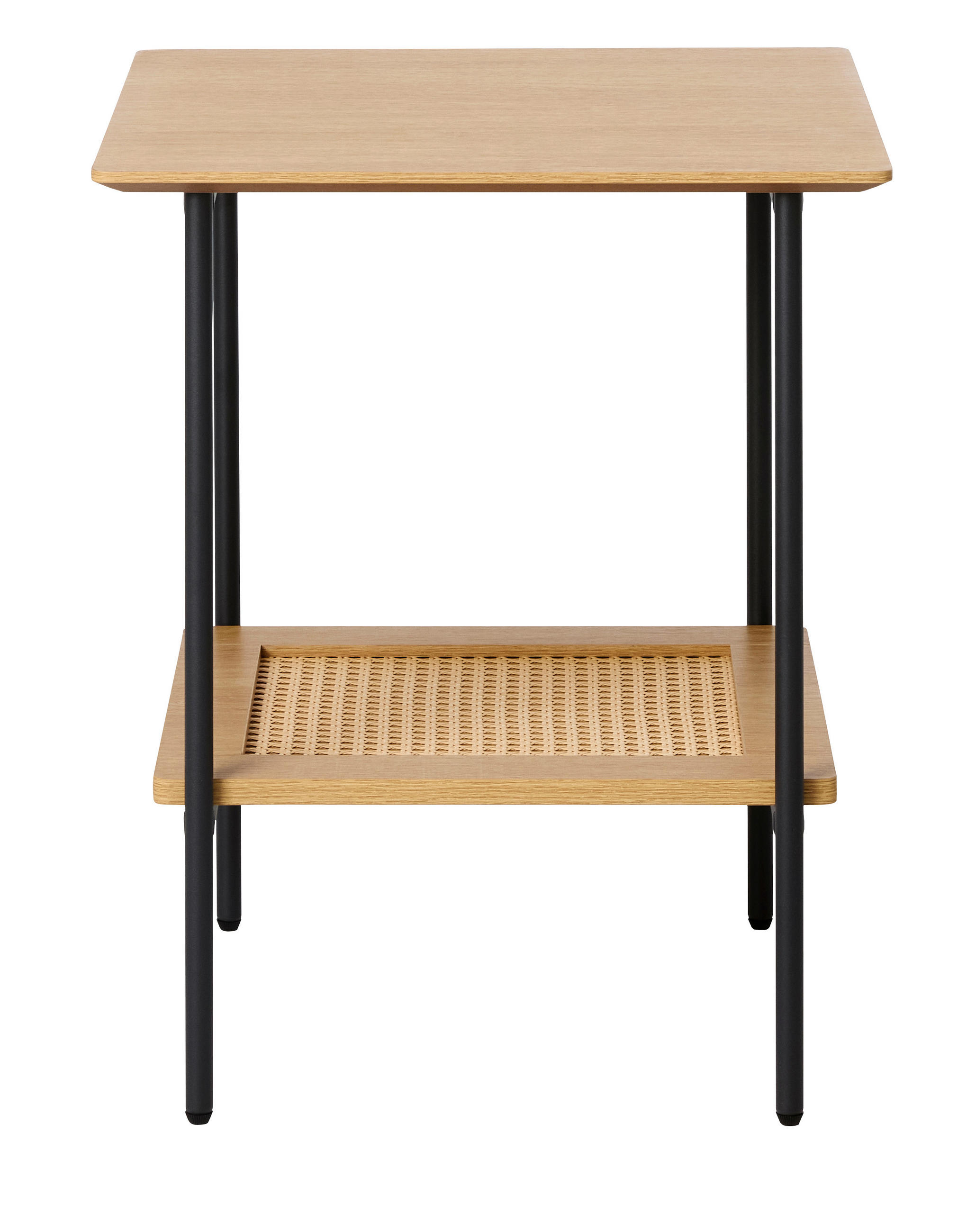 BEISTELLTISCH 45/45/55 cm Eichefarben  - Eichefarben/Schwarz, Basics, Holzwerkstoff/Metall (45/45/55cm) - Boxxx