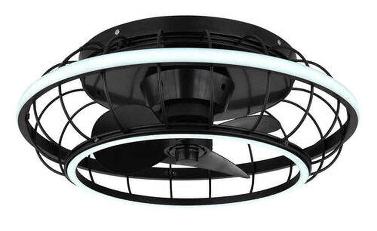 TAKFLÄKT 30 W 50/18 cm  - opal/svart, Design, metall/plast (50/18cm) - Globo