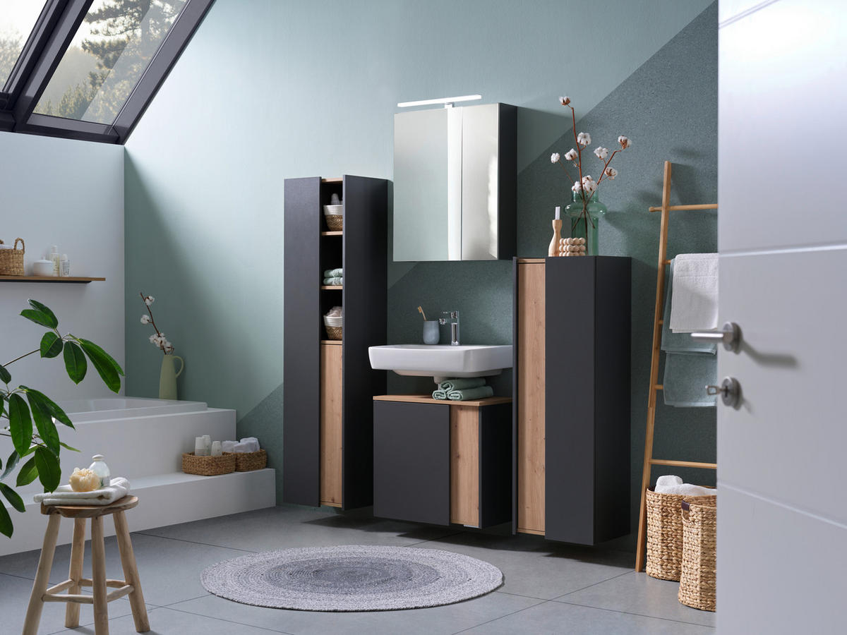 ARMOIRE HAUTE 40,2/160/31,7 cm  - Anthrazit/Eiche Artisan, Basics, Holzwerkstoff (40,2/160/31,7cm) - home24