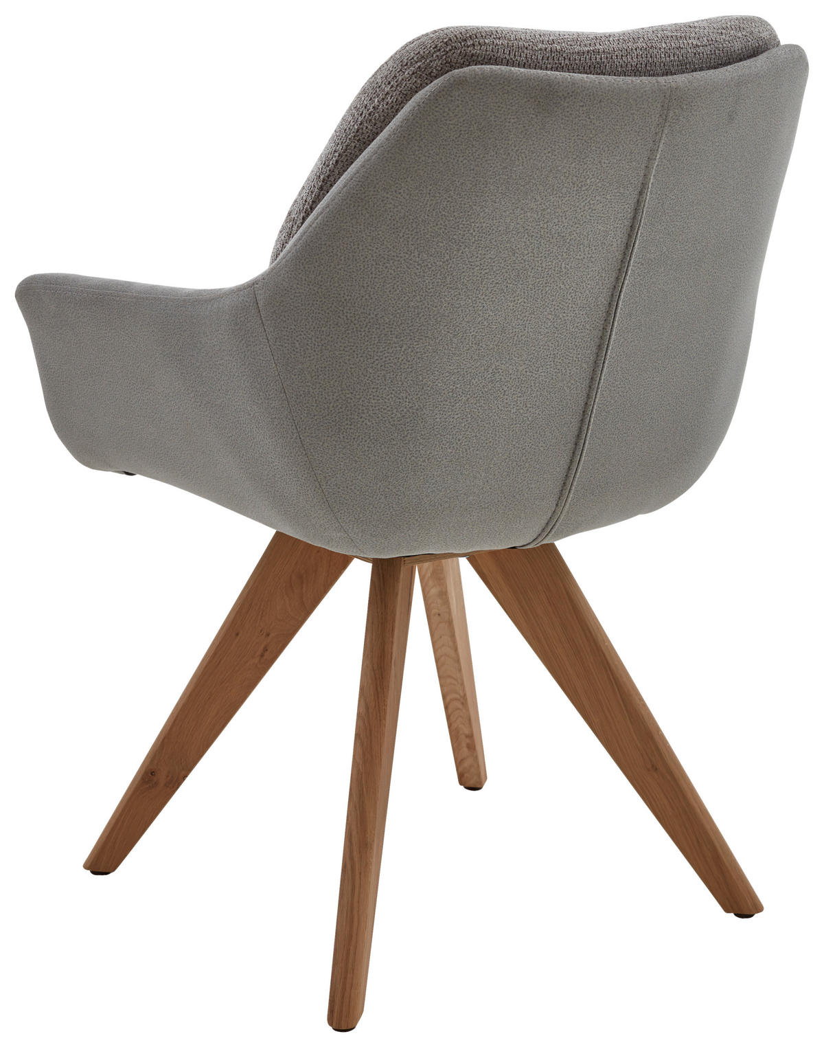 ARMLEHNSTUHL  in Webstoff, Mikrofaser  - Platinfarben/Wildeiche, Design, Holz/Textil (62/83,5/65cm) - Valnatura