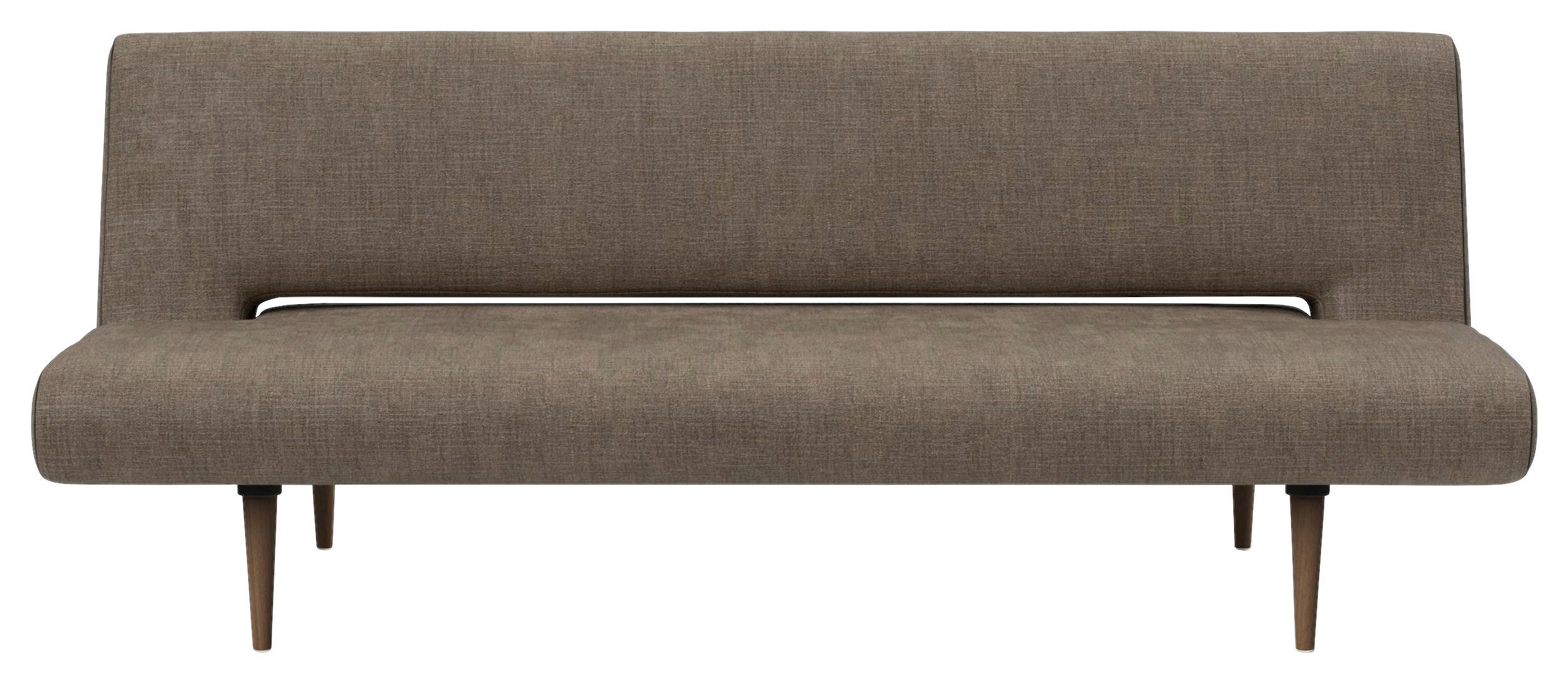 SCHLAFSOFA Flachgewebe Braun  - Eiche dunkel/Braun, Design, Holz/Textil (200/81/95cm) - Innovation