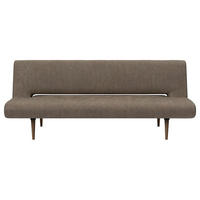 SCHLAFSOFA Unfurl in Flachgewebe Braun  - Eiche dunkel/Braun, Design, Holz/Textil (200/81/95cm) - Innovation