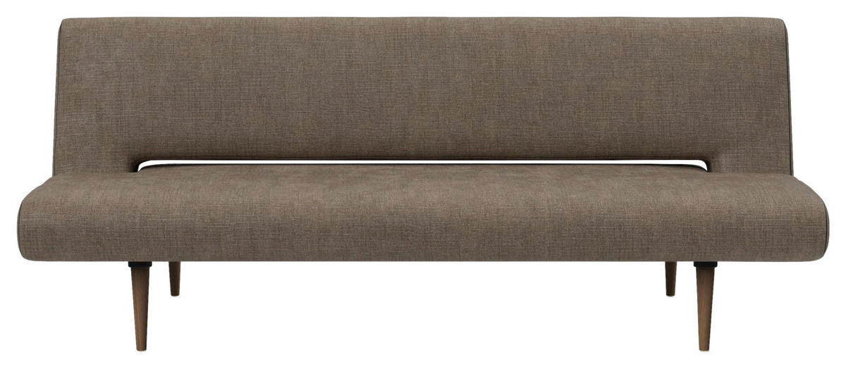 SCHLAFSOFA Flachgewebe Braun  - Eiche dunkel/Braun, Design, Holz/Textil (200/81/95cm) - Innovation