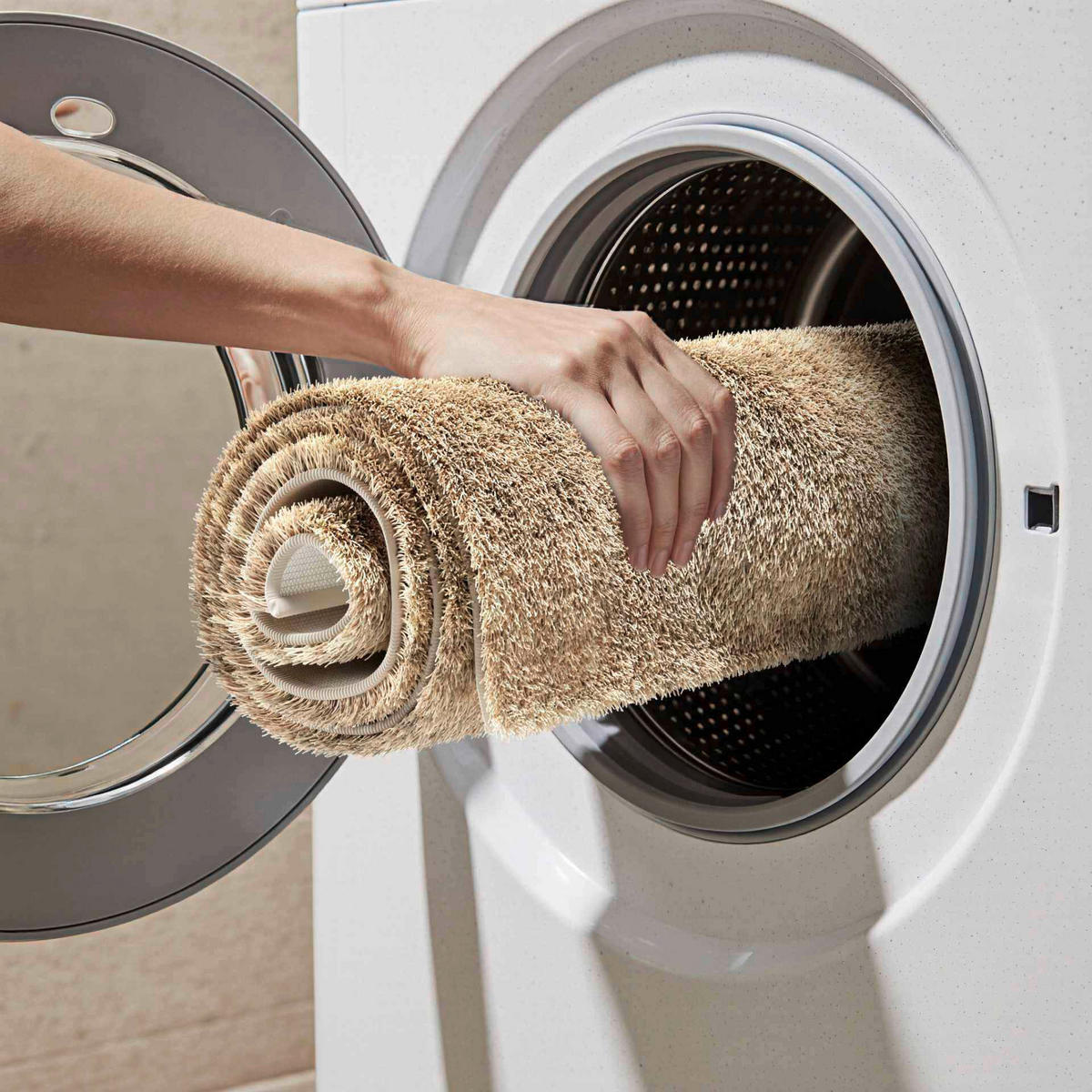 BADEMATTE Beige 60/100 cm  - Beige, Basics, Kunststoff/Textil (60/100cm) - Grund