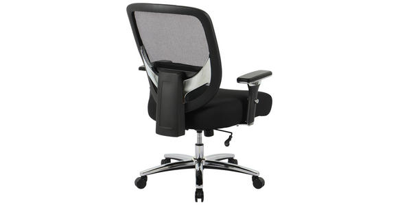 DREHSTUHL Netzbespannung Schwarz, Chromfarben  - Chromfarben/Schwarz, KONVENTIONELL, Kunststoff/Textil (74/102/111.5/73cm) - Venda