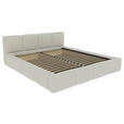POLSTERBETT 180/200 cm,  in Beige, Lattenrost, Bettkasten,  - Beige/Schwarz, Design, Holz/Textil (180/200cm) - Xora