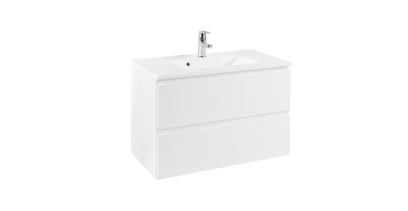 WASCHTISCHKOMBI 80 cm  - Weiß, Design, Holzwerkstoff/Stein (80cm) - Xora