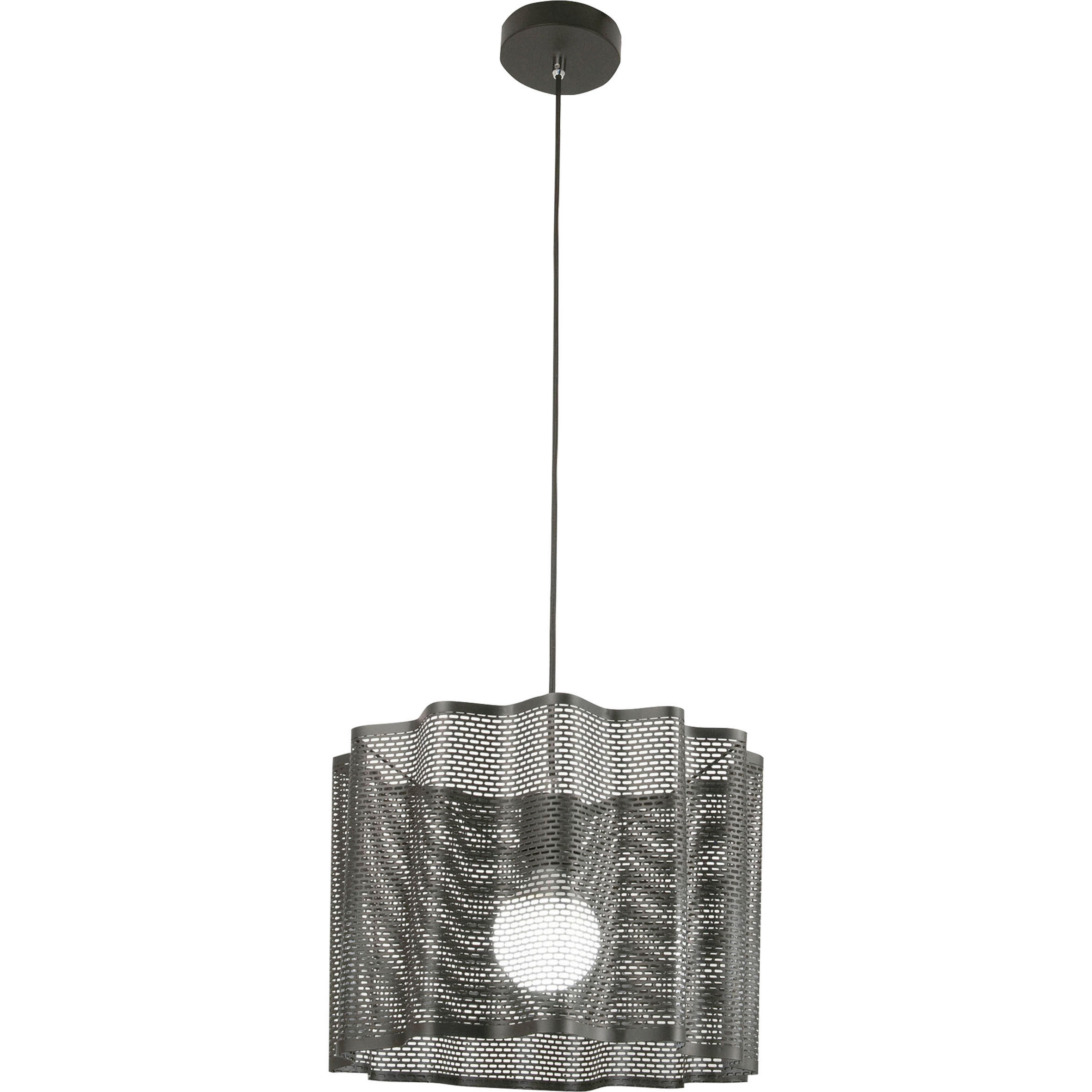 HÄNGELEUCHTE Glicine 40/200 cm   - Schwarz, Design, Metall (40/200cm) - Fabas Luce