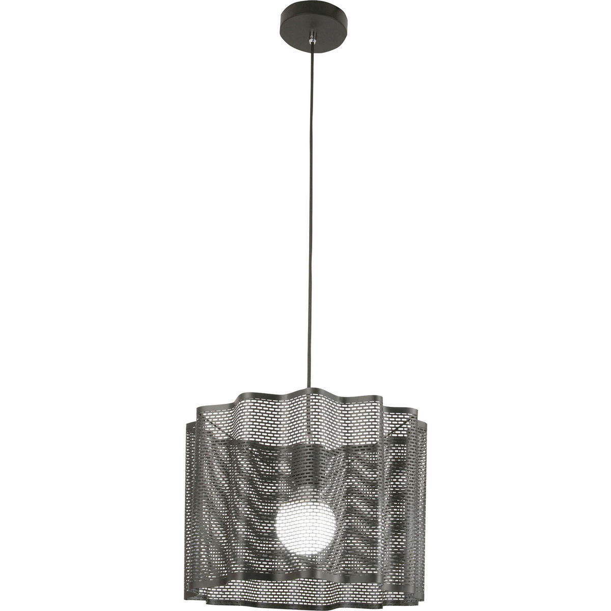 HÄNGELEUCHTE Glicine 40/200 cm   - Schwarz, Design, Metall (40/200cm) - Fabas Luce