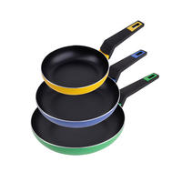 PFANNENSET Aluminium 3-teilig  - Blau/Gelb, Basics, Metall