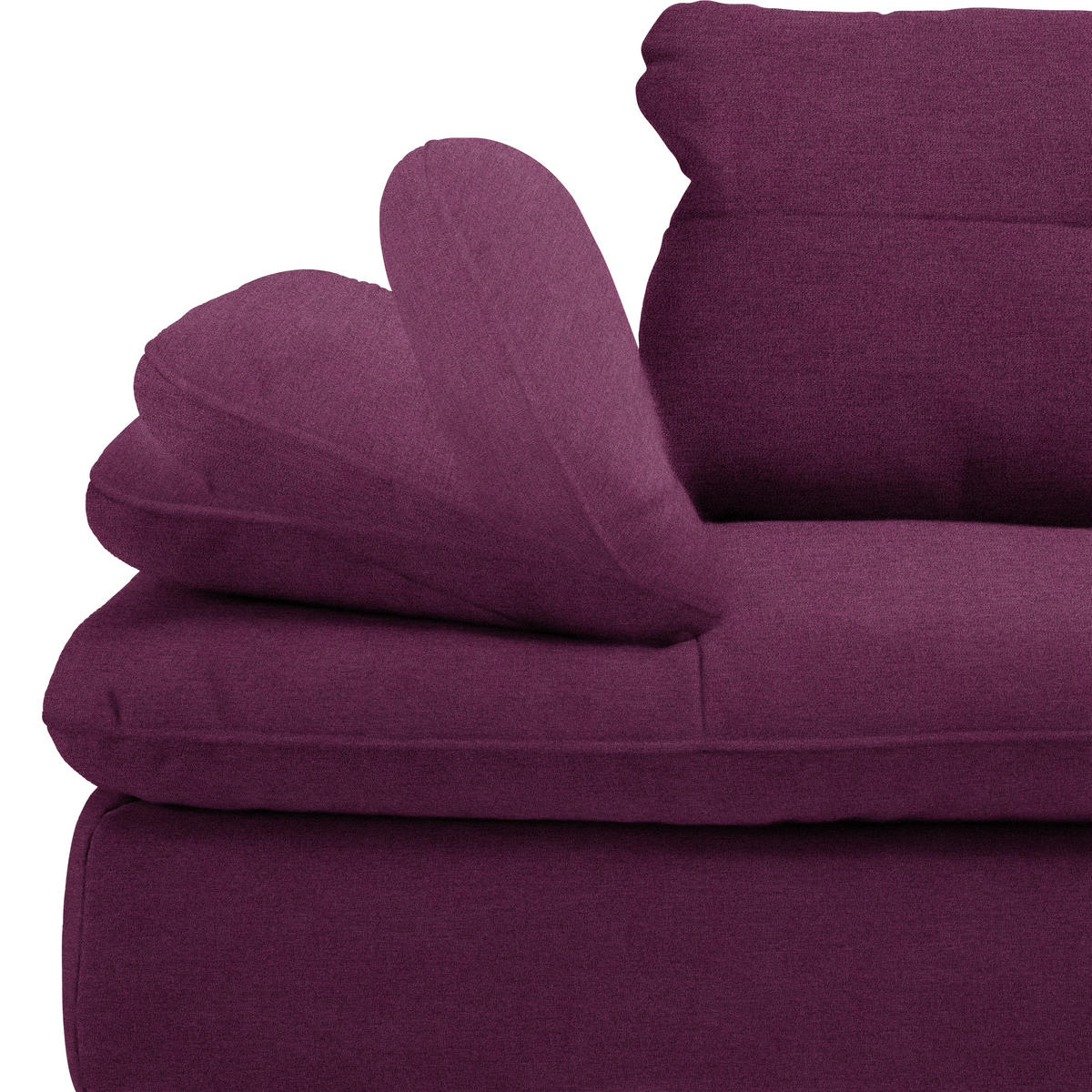ECKSOFA in Flachgewebe Violett  - Violett/Schwarz, Design, Textil/Metall (344/271cm) - Chilliano