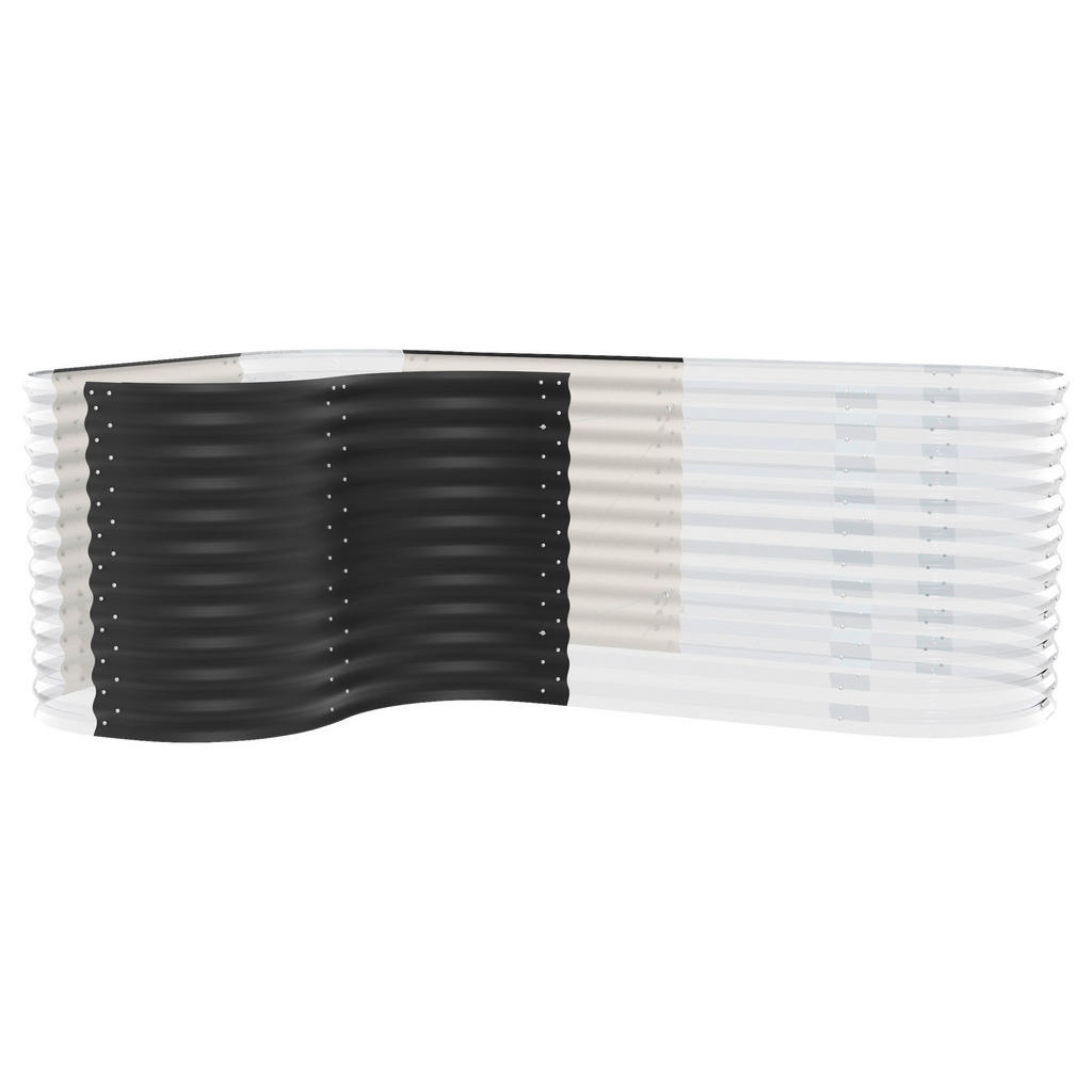 Hochbeet-Erweiterung Vita 80x85,8x80 Schwarz mit Kurve