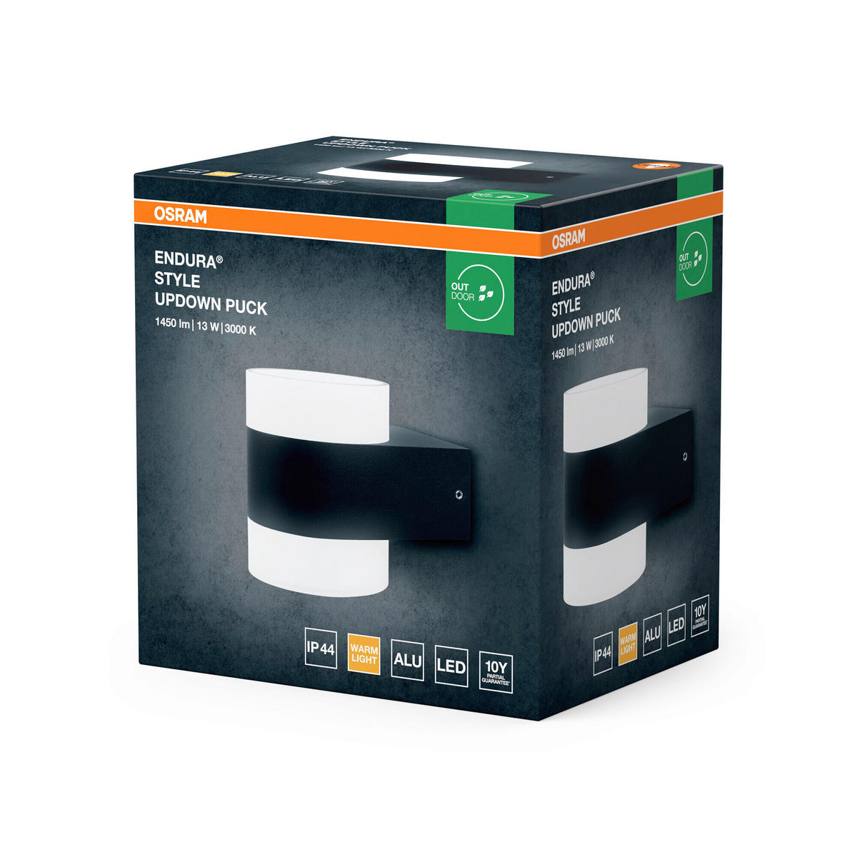 LED-AUßENLEUCHTE 13,1/9,1/11 cm   - Dunkelgrau, Basics, Kunststoff/Metall (13,1/9,1/11cm) - Osram