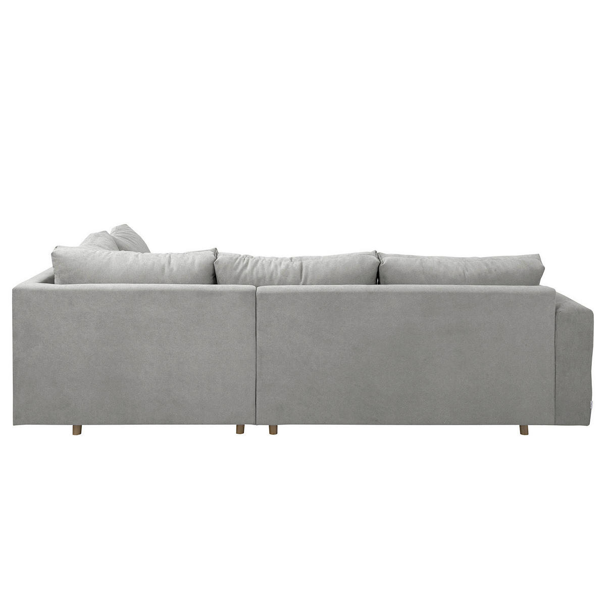 ECKSOFA Ariella in Mikrofaser Grau  231/161 cm  - Naturfarben/Grau, Design, Holz/Textil (231/161cm) - Livetastic