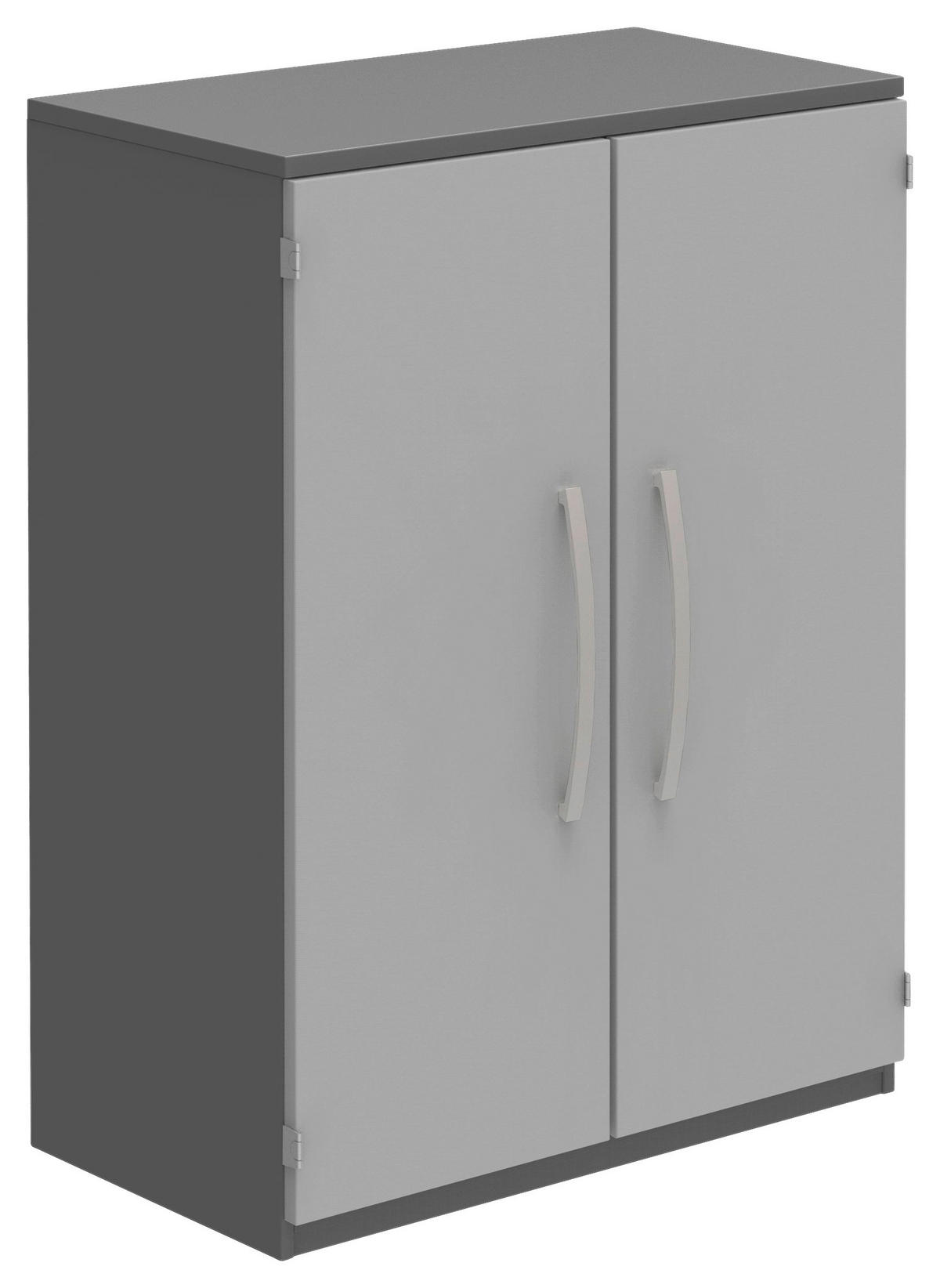 AKTENSCHRANK Anthrazit, Hellgrau  - Anthrazit/Hellgrau, KONVENTIONELL, Holzwerkstoff (80/111,7/43cm) - Moderano