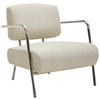 SESSEL in Leinenoptik Chromfarben, Beige  - Chromfarben/Beige, Trend, Textil/Metall (70/82/74cm) - Livetastic