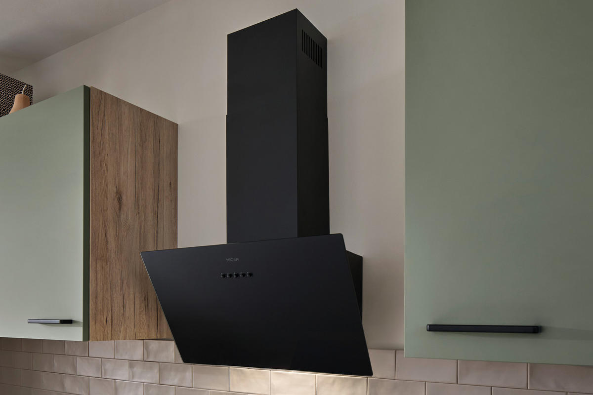 EINBAUKÜCHE 351  - Schilfgrün/Eichefarben, Design, Holzwerkstoff - Nobilia