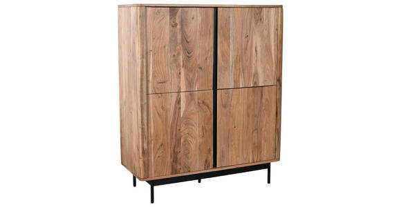 KOMMODE in 100/120/40 cm - Schwarz/Akaziefarben, Natur, Holz/Holzwerkstoff (100/120/40cm) - Carryhome
